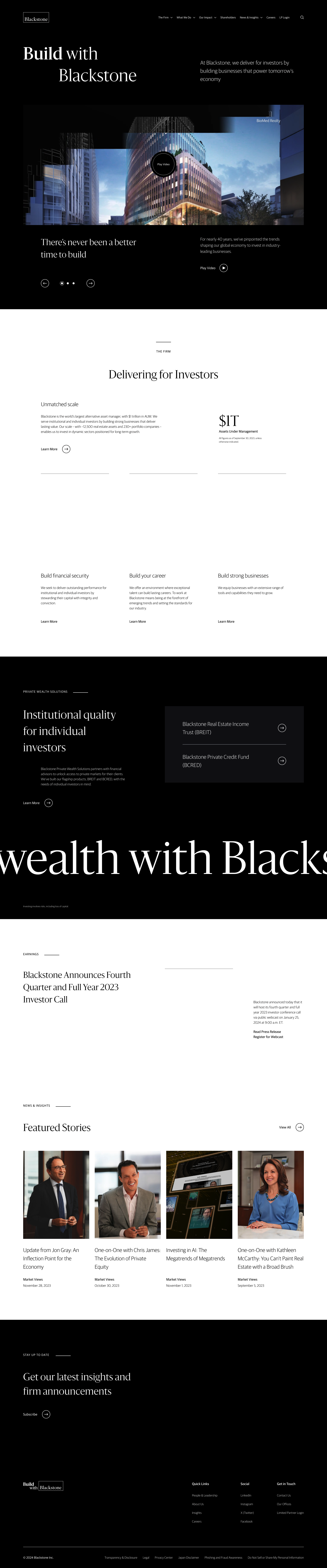 Screenshot of blackstone.com