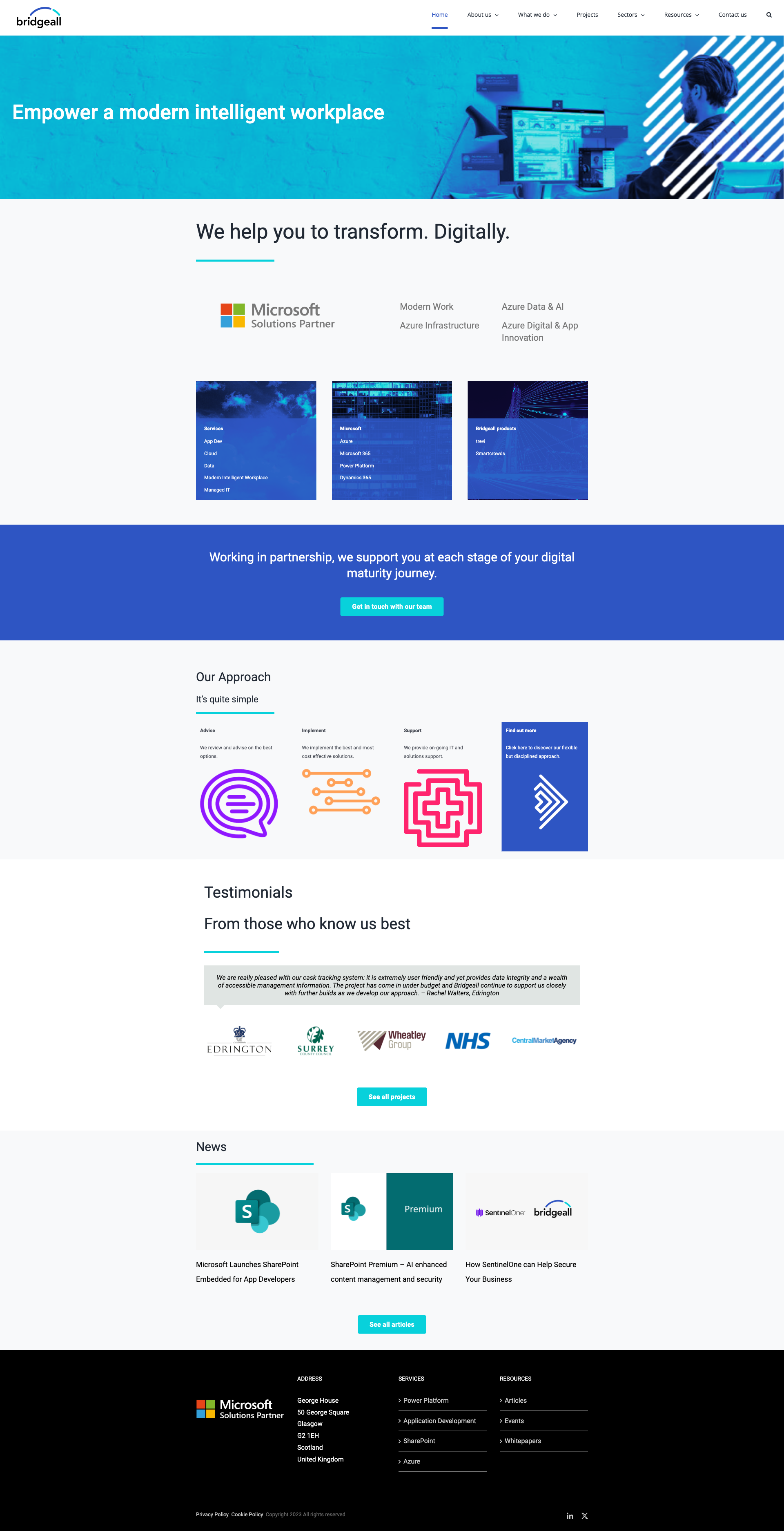 Screenshot of bridgeall.com