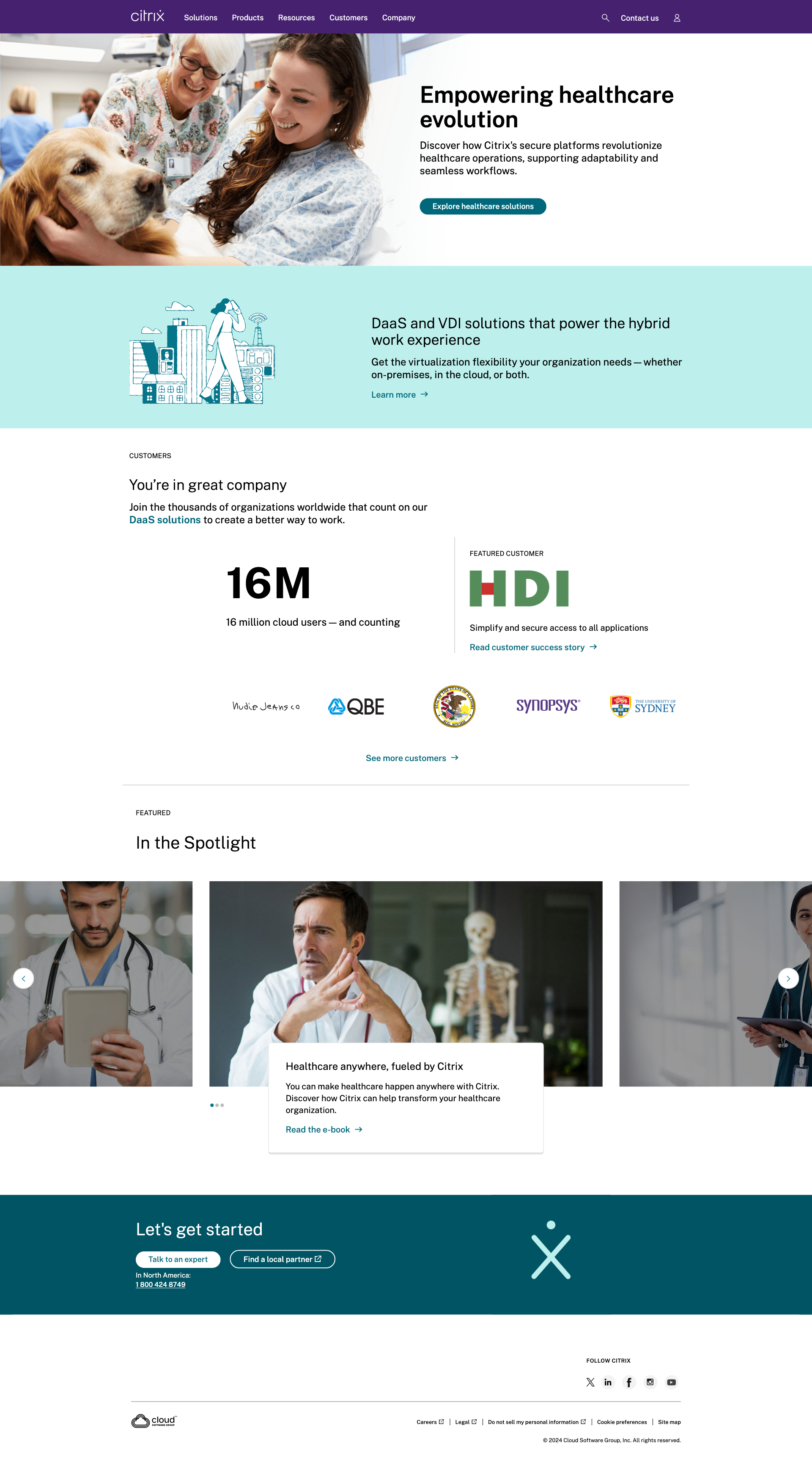 Screenshot of citrix.com