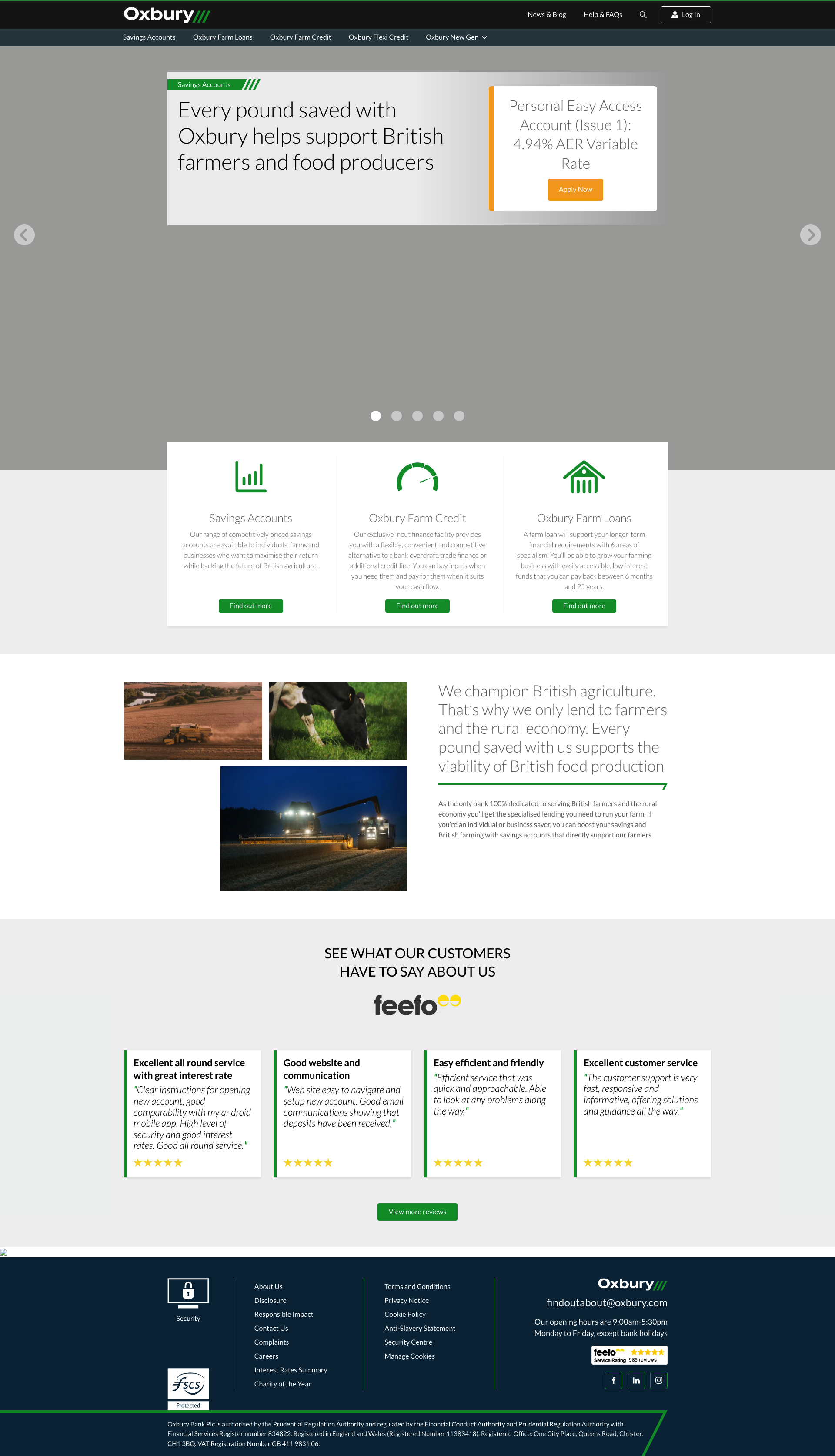 Screenshot of oxbury.com